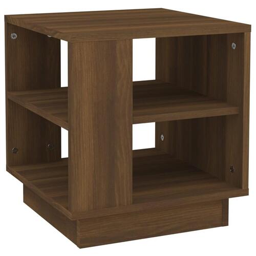 Sofabord 40x40x43 cm konstrueret træ brun egetræsfarve