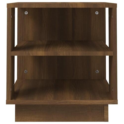 Sofabord 40x40x43 cm konstrueret træ brun egetræsfarve