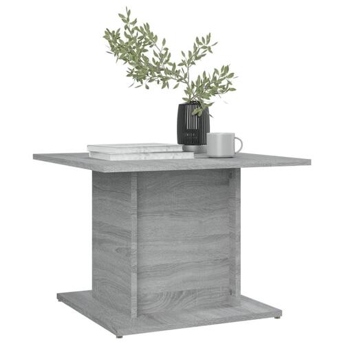 Sofabord 55,5x55,5x40 cm konstrueret træ grå sonoma-eg