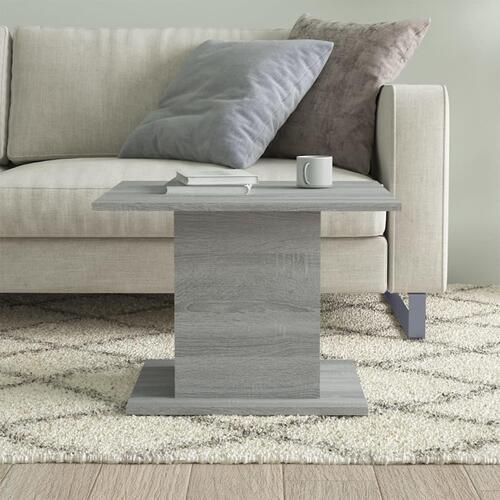 Sofabord 55,5x55,5x40 cm konstrueret træ grå sonoma-eg