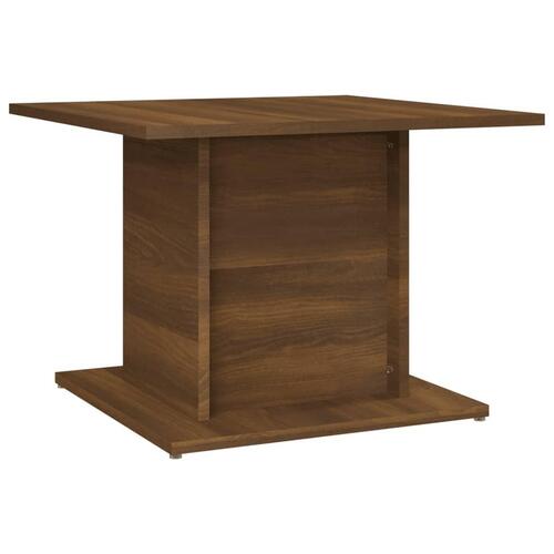 Sofabord 55,5x55,5x40 cm konstrueret træ brun egetræsfarve