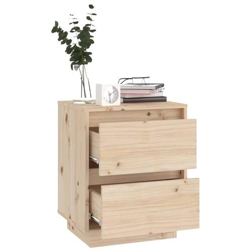 Sengeborde 2 stk. 40x35x50 cm massivt fyrretræ