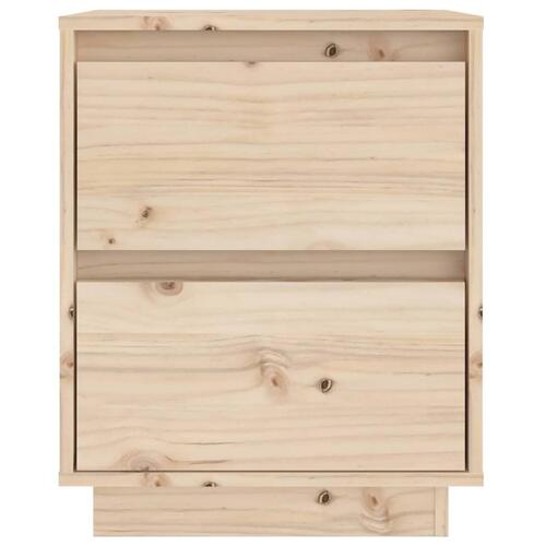 Sengeborde 2 stk. 40x35x50 cm massivt fyrretræ