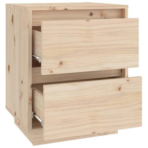 Sengeborde 2 stk. 40x35x50 cm massivt fyrretræ