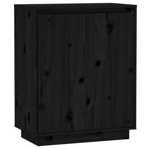 Skænk 60x34x75 cm massivt fyrretræ sort