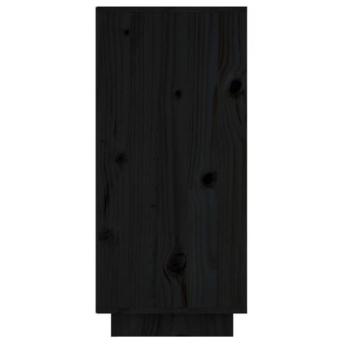 Skænk 60x34x75 cm massivt fyrretræ sort