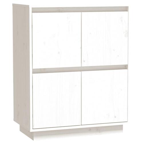 Skænk 60x34x75 cm massivt fyrretræ hvid