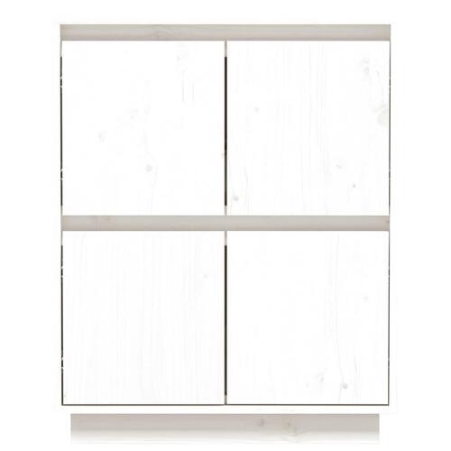 Skænk 60x34x75 cm massivt fyrretræ hvid
