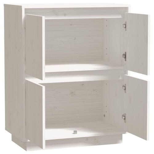 Skænk 60x34x75 cm massivt fyrretræ hvid