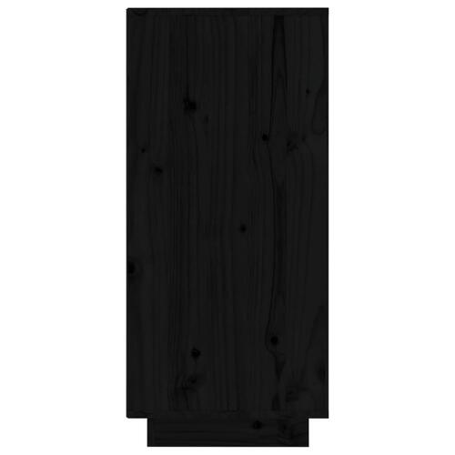Skænk 60x34x75 cm massivt fyrretræ sort