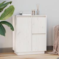 Skænk 60x34x75 cm massivt fyrretræ hvid
