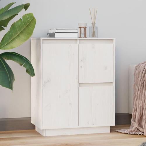 Skænk 60x34x75 cm massivt fyrretræ hvid