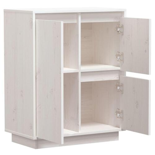 Skænk 60x34x75 cm massivt fyrretræ hvid