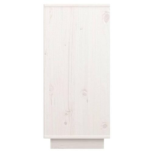 Skænk 60x34x75 cm massivt fyrretræ hvid