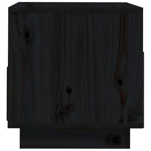 Tv-bord 60x35x37 cm massivt fyrretræ sort