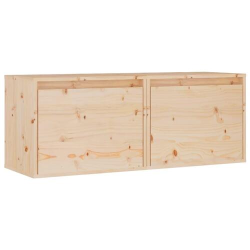 Vægskabe 2 stk. 45x30x35 cm massivt fyrretræ