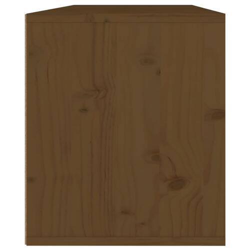 Vægskabe 2 stk. 45x30x35 cm massivt fyrretræ honningbrun