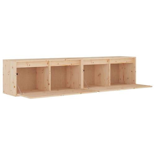 Vægskabe 2 stk. 80x30x35 cm massivt fyrretræ