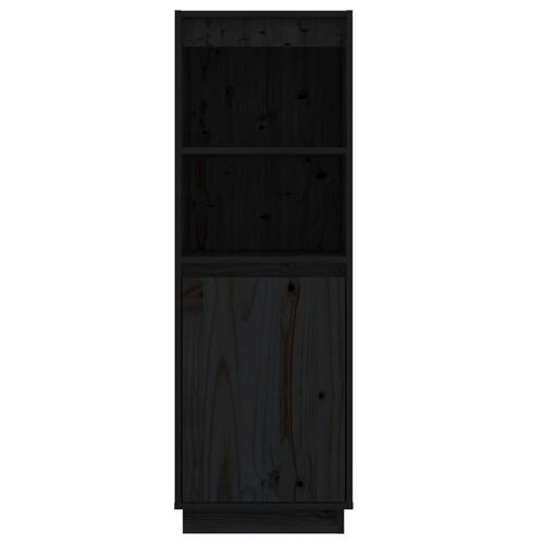Højskab 37x34x110 cm massivt fyrretræ sort