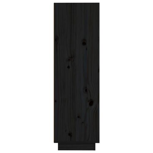 Højskab 37x34x110 cm massivt fyrretræ sort