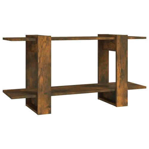 Bogreol 100x30x51 cm konstrueret træ røget egetræ