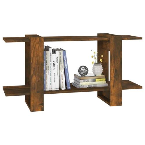 Bogreol 100x30x51 cm konstrueret træ røget egetræ