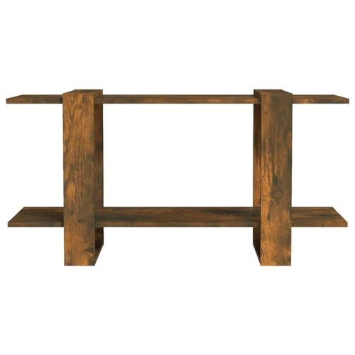 Bogreol 100x30x51 cm konstrueret træ røget egetræ