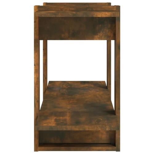 Bogreol 100x30x51 cm konstrueret træ røget egetræ