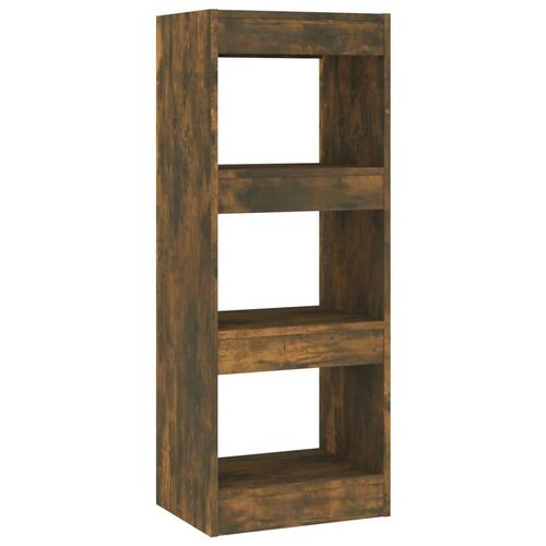 Bogreol/rumdeler 40x30x103 cm konstrueret træ røget egetræ