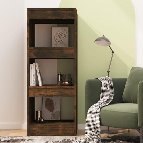 Bogreol/rumdeler 40x30x103 cm konstrueret træ røget egetræ