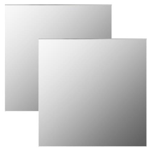 Vægspejle 2 stk. 60 x 60 cm firkantet glas