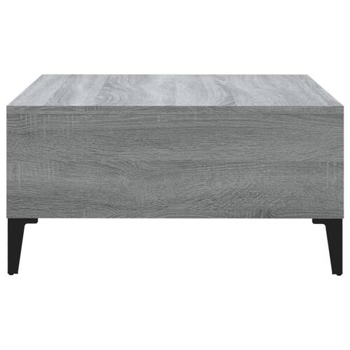 Sofabord 60x60x30 cm konstrueret træ grå sonoma-eg