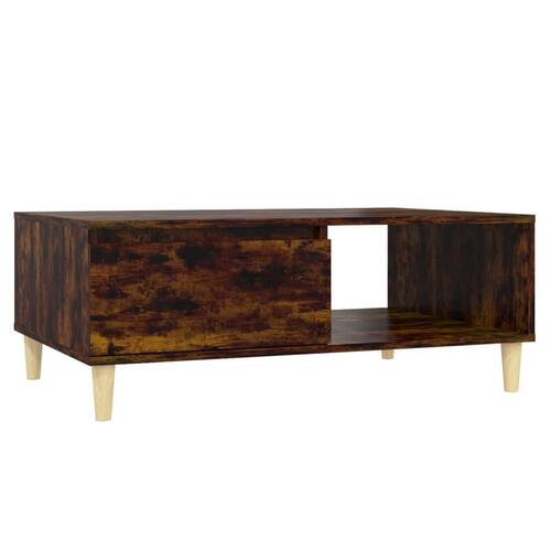 Sofabord 90x60x35 cm konstrueret træ røget egetræsfarve