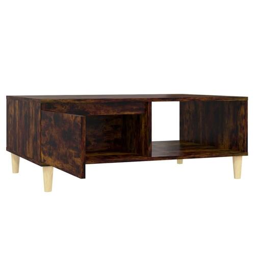 Sofabord 90x60x35 cm konstrueret træ røget egetræsfarve