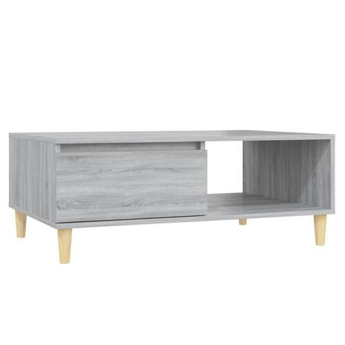 Sofabord 90x60x35 cm konstrueret træ grå sonoma-eg