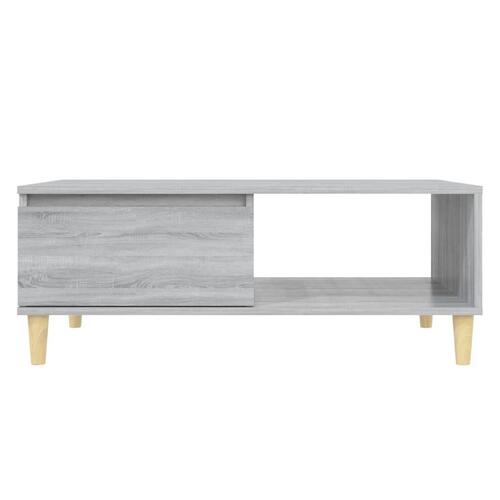 Sofabord 90x60x35 cm konstrueret træ grå sonoma-eg