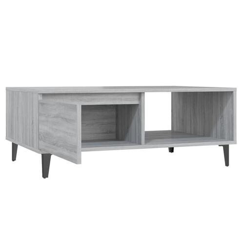 Sofabord 90x60x35 cm konstrueret træ grå sonoma-eg