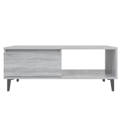 Sofabord 90x60x35 cm konstrueret træ grå sonoma-eg