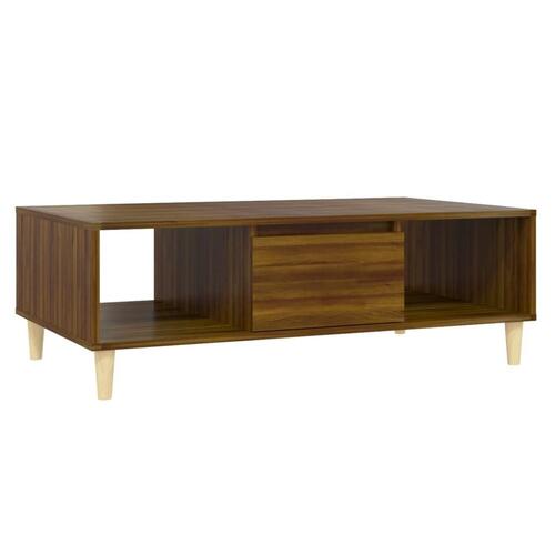 Sofabord 103,5x60x35 cm spånplade brun egetræsfarve