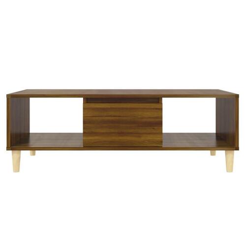 Sofabord 103,5x60x35 cm spånplade brun egetræsfarve