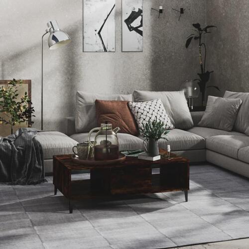Sofabord 103,5x60x35 cm konstrueret træ røget egetræsfarve