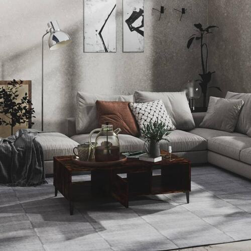 Sofabord 103,5x60x35 cm konstrueret træ røget egetræsfarve
