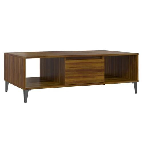 Sofabord 103,5x60x35 cm konstrueret træ brun egetræsfarve