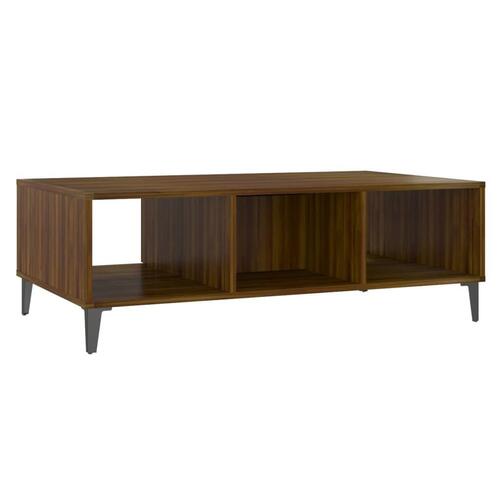 Sofabord 103,5x60x35 cm konstrueret træ brun egetræsfarve