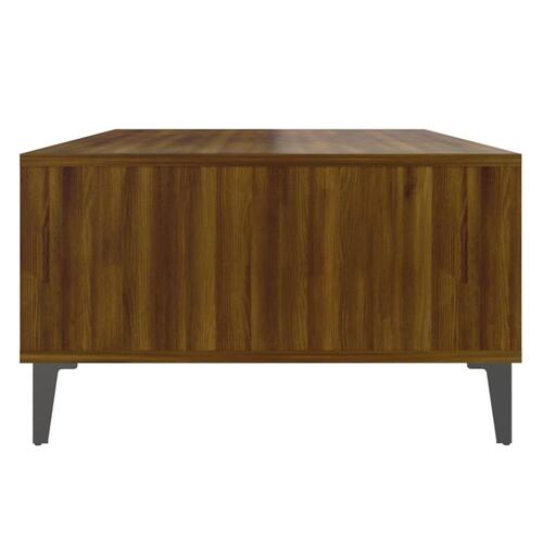 Sofabord 103,5x60x35 cm konstrueret træ brun egetræsfarve