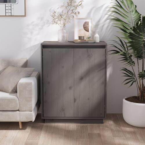 Skænk 60x34x75 cm massivt fyrretræ grå