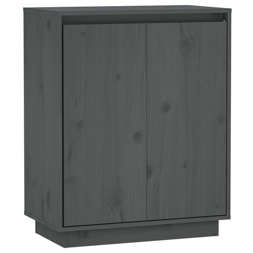 Skænk 60x34x75 cm massivt fyrretræ grå