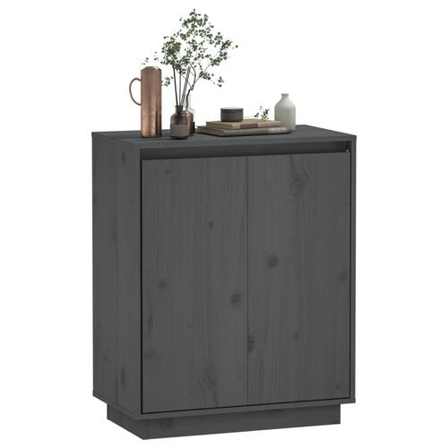 Skænk 60x34x75 cm massivt fyrretræ grå