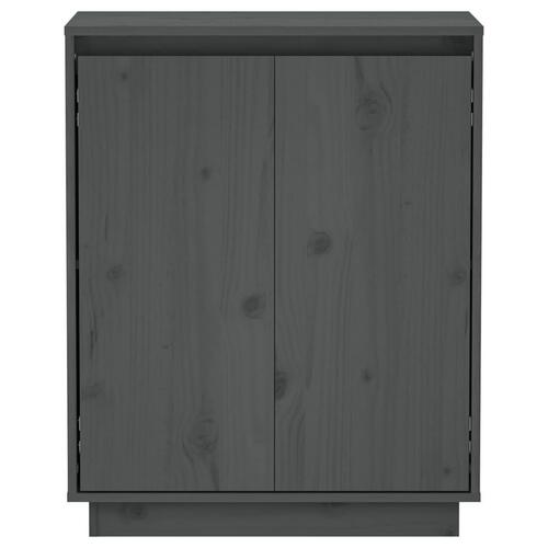 Skænk 60x34x75 cm massivt fyrretræ grå
