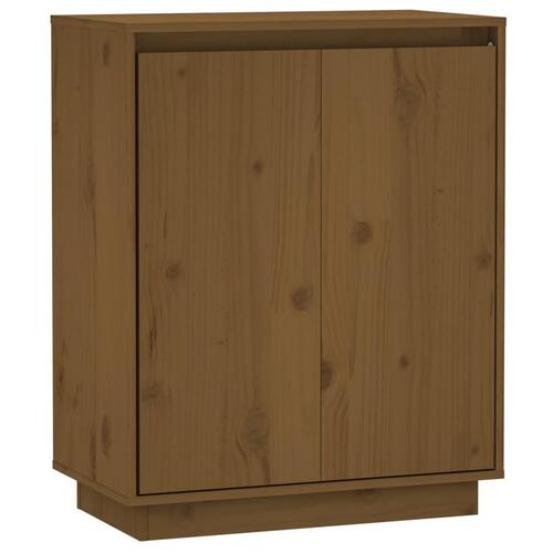 Skænk 60x34x75 cm massivt fyrretræ gyldenbrun